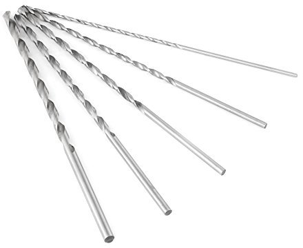 Juego de brocas - Extra largo de acero de alta velocidad taladro helicoidal cola cilíndrica herramienta de perforación for madera 2-5mm