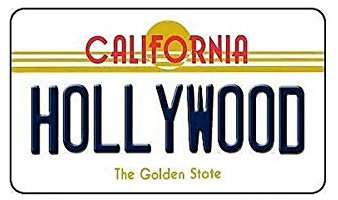 TNND Hollywood California State License Plate License plate sign 6x12 inch