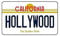 TNND Hollywood California State License Plate License plate sign 6x12 inch