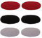 POFET 3 Paare Oval Elbow Knie-Patches aus Wildleder für Sweater Repair Crafts Rot Schwarz Grau