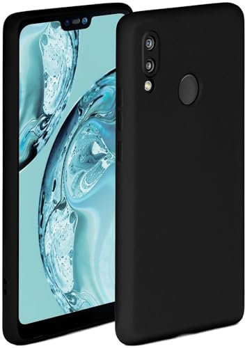 ONEFLOW Soft Case für Huawei P20 Lite Hülle aus Silikon mit Kameraschutz, Silikonhülle mit erhöhtem Schutz fürs Display, Backcover Schutzhülle, weiche Handyhülle, Schwarz