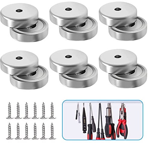 12 Pack Magnet Strong Neodymium Magnets Small 20 x 5mm Rare Earth Magnets Round Countersunk Hole for Whiteboards Refrigerator Home Kitchen Workplace 25 Lbs Holding Force