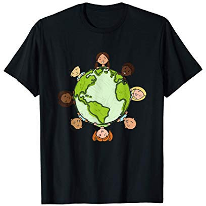 I bambini della Giornata della Terra in tutto il mondo Scien Maglietta