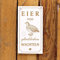 Schild Holzschild graviert - EIER von glücklichen Wachteln - Dekoschild zum Anhängen 10x20cm | Dekolando Home Accessoires