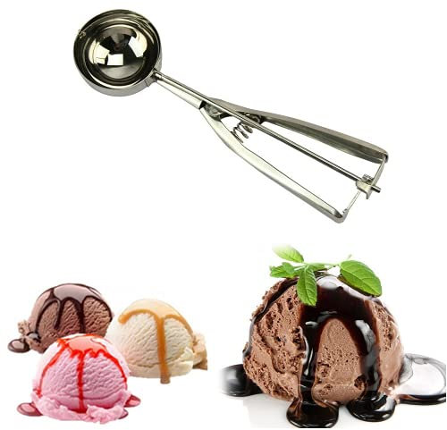 Stainless Steel Ice Cream Scoop, Potato Mesh, Fruit Salad, Cookie Dough Scoop