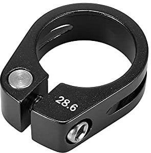 X AUTOHAUX 28.6mm Aluminium Alloy Bicycle Seat Post Clamp Seat Post Clip Black