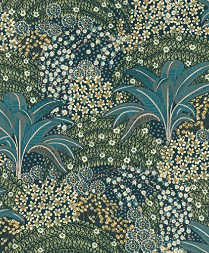 Rasch Tapeten Vliestapete (Floral) Blau 10,05 m x 0,53 m Selection Vinyl/Vlies 464900