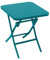 Hespéride - Table d'appoint de Jardin Carrée Greensboro Bleu Canard - 40 x 40 cm - Acier Traité Epoxy Antirouille