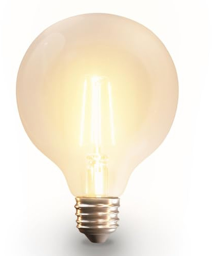 HOFTRONIC - Smart Filament LED Lampe E27 Globe - G125 - WiFi & Bluetooth (seamless connect) Glühbirne - 7W 806lm - 1800(warmweiß)-6500K(Kaltweiß) - kompatibel mit Alexa & Google