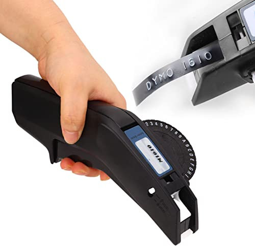 Embossing Label Maker Label Writer Manual Label Maker Clear Number Letter Label Making Embosser Zum Etikettieren (Schwarz)