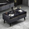 Homidea KARYA Couchtisch - Sofatisch - Wohnzimmertisch - Beistelltisch in elegantem und modernem Design (Couchtisch - Anthrazit/Marmor)