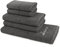 frottana Pearl Handtuch-Set, 2 Handtücher 50 x 100 cm & Duschtücher 67 x 140 1 Saunatuch (Bestickt) 80 x 200 aus 100% Baumwolle, Graphite, 2 * 50x100cm + 2 * 67x140cm + 1 * 80x200cm