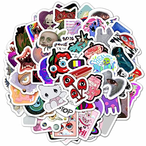 100Pcs Weirdcore Stickers - Weird & Trippy Designs for Adults, Room Decor & Accessories