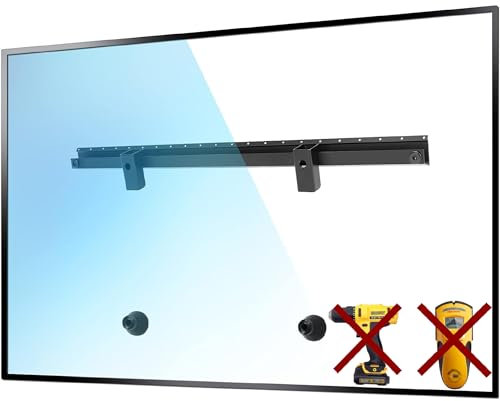 No Stud TV Wall Mount, No Drill TV Mount for 22-55 in, Drywall Studless TVs Bracket with Clear Instructions, Low Profile TVs Hanger with Sturdy Design, Easy to Install for Bedroom, Living Room