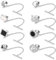Diamday 8 Pièces Pinces à Cravate pour Hommes 14K Or Plaqué Pinces à Cravate avec Chaîne Cravates Necktie Épingles à Cravate pour Mariage Anniversaire d'entreprise Argent