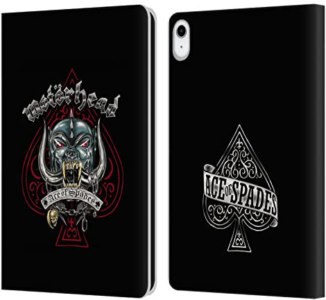 Head Case Designs Offizielle Motorhead Ace of Spades Dog Grafiken Leder Brieftaschen Handyhülle Hülle Huelle kompatibel mit Apple iPad 10.9 (2022)
