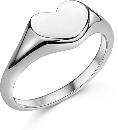 Materia Siegelring Damen Silber 925 Herz Liebe rhodiniert SR-182-52