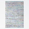 MY-RUG Fleckerlteppich bunt 140 x 200 cm - Blau Grün, handgewebt, recycelte Baumwolle als Flickenteppich gestreift und moderner Kelim Chindi Teppich Rajesh
