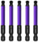 Hakkin Allen Key Bit Set 5Pcs H5 Ball End S2 Steel Allen Wrench Key Set 1/4” Hex Shank Magnetic Allen Wrench Screwdriver Bits 65mm H5 Phosphating Treatment