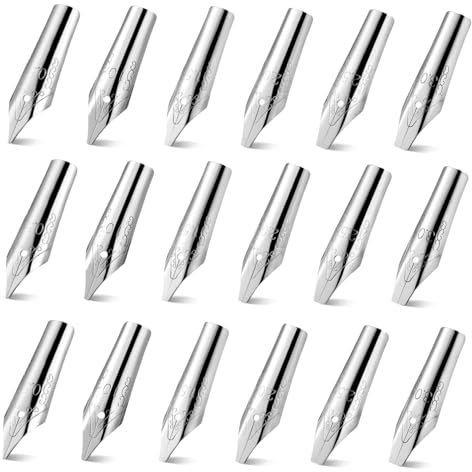 NUOBESTY 30pcs Fountain Pen Nib Replacement Nib for Brush Pen Calligraphy Beginners Students