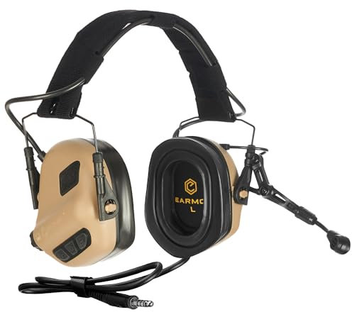 Earmor M32 PLUS 2024 Version Tactical Headset Hunting & Shooting Earmuffs with Microphone, Sound Amplification, Nato TP120 Jacket, Tan