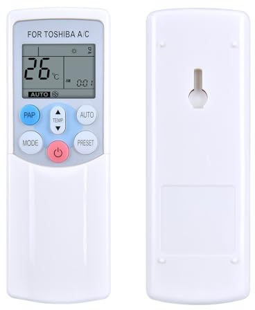 GOUYESHO Mando a Distancia de Repuesto H01JE WH-F08J WH-H01JE WH-F09J WC-H01EE/F Compatible con Toshiba Air Conditioner Mando a Distancia