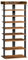 HOOBRO Narrow Shoe Rack, 9-Tier Tall Shoe Rack, Wooden Shoe Storage Organizer with 2 Hooks, Slim Shoe Shelf, Vertical Shoe Tower for Entrance, Industrial, Rustic Brown and Black EBF850XJ01