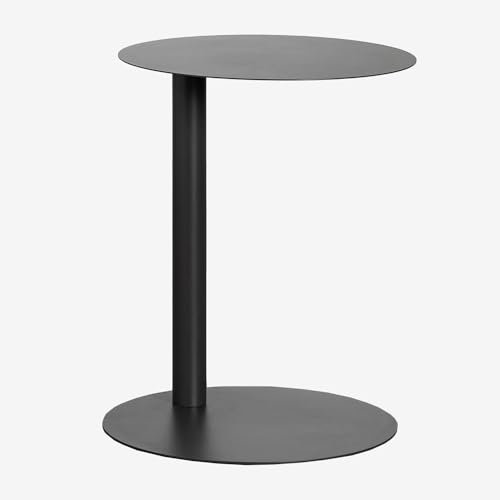 SKLUM Runder Garten-Beistelltisch aus Stahl (Ø40 cm) Yannik Grau Granit