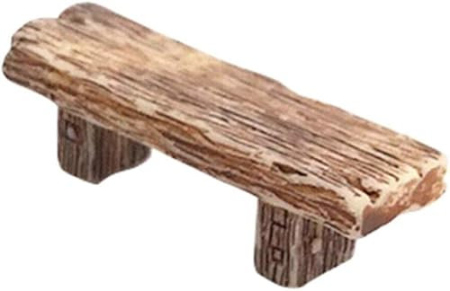Brauner Tisch und Stuhl für Miniatur-Feengarten, Mikro-Landschaftsgartenmöbel-Ornamente, Puppenhauszubehör, Feengarten Mini Dekostuhl, Miniatur-Landschaft, Puppenhaus-Dekor