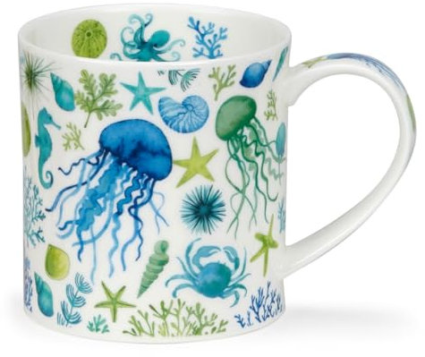 Dunoon Orkney Tasse en porcelaine fine Motif pieuvre 0,35 l