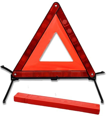 Huamirra Warndreieck Mit, Warndreieck Kfz, Mit Aufbewahrungsbox, Faltbarer, Für Warnschilder, Schneller Aufbau, Leicht und Effektiv Unfall-Pannenhilfe Gadget für Maximale Sicherheit im Straßenverkehr