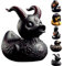 Oseczmut Estatua De Pato De Duckieville | Figuras De Pato Duckieville Gótica | Adornos Geniales De Estatua De Patos De Satanás,Figuras Coleccionables De Pato Satán,Escultura De Pato Gótico