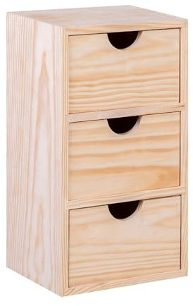 Miniblock 3 cajones en Madera de Pino