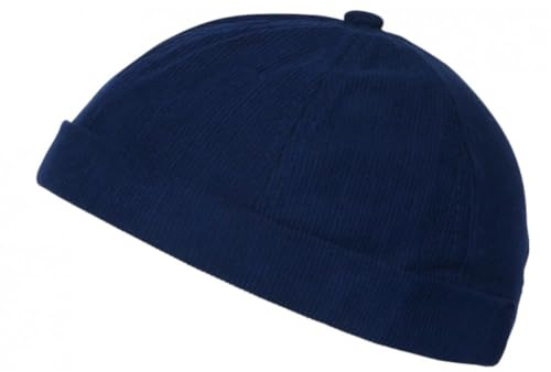 Miki Kerouak Docker-Mütze, Marineblau, Velours, Marine-Look, Unisex