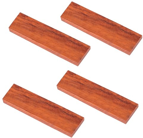 XiyaxiVici 4 stycken naturligt trä knivhandtag rött päronträ kniv handtag material gör-det-själv verktyg 16 x 4 x 1 cm