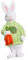 Spring Resin Hasen Puppen Hasen Figur für Frühlingsparty-Dekorationen, Kinder, Urlaub, bunte Akzente für Fensterbank, Regal