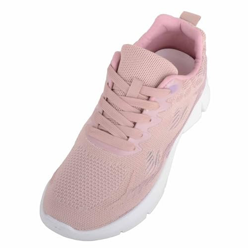 ABSOLUTE FOOTWEAR Baskets légères à lacets pour femme, rose poudré, 38 EU