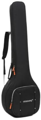 JISADER Banjo Gig Bag Oxford Stoff 0,4 Zoll Dicker Polsterrucksack Schwarz
