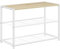 WOLTU Étagère à Chaussures, Étagère pour Chaussures avec 2 Étages en Treillis et Cadre Métallique pour Entrée, Couloir, Salon, 63x30x43cm, Chêne Clair+Blanc