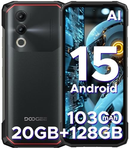DOOGEE Blade 20 Android 15 Outdoor Handy Ohne Vertrag 10300mAh, 20GB+128GB/2TB Outdoor Smartphone Ultradünn 15,8mm, 6.6 HD+ IPS Punch Display, 16MP Kamera, DREI Kartenfächer/ IP68/ NFC/GPS/Face ID
