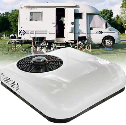 12V/24V DC Aire Acondicionado para Caravana con refrigeración y calefacción,Compresor Scroll Eléctrico Para Camionetas, Autocaravanas, Camiones,White-24V