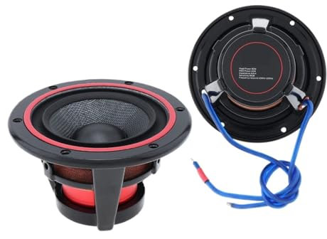 NADCFN Tweeters para Coche 2 Altavoces de 80 W, 4 ohmios y 2,5 Pulgadas, Aptos para Conos de Kevlar, Altavoces de Gama Media y tweeters para Coche. Tweeter