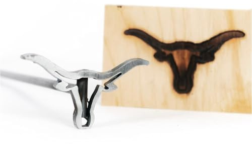 Texas Longhorn Brand Iron - Branding Irons Personalized, Grilling Gift for Men, Personalized Grilling Accessory, for Wood, Leather and BBQ
