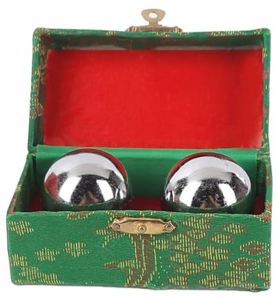 Baoding Balls -3.8cm Chinesische Finger Fitness Bälle Zur Entspannung & Meditation | Gesundheitsübungen -Stahlkugeln 250g Set Mit Geschenkbox, Stressabbau Training Zuhause Büro Reisen Fitness