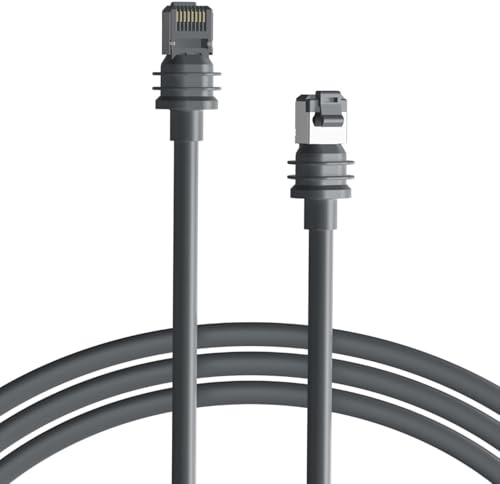 Lumiadot Cable Ethernet para Starlink Estándar (Gen 3) y Mini, 5M CAT5E 1000Mbps, Cable de Red LAN RJ45 para Exteriores, Impermeable y Resistente a UV para Router de Internet por Satélite