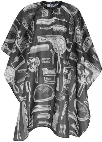 Andibro Friseurumhang,145x120cm/57.08x47.24in Wasserdichtes Haarschnittumhang Damen Herren,Einstellbar Hair Design Cape,Professional Friseurbedarf Salonzubehör für Haushalt Salon Haarschneiden