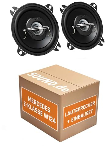 Lautsprecher Boxen Einbaupaket für JVC CS-J420 kompatibel mit Mercedes E-Klasse W124, Kombi hinten | 2X Tief-Mitteltöner mit integriertem Hochtöner 210W MAX