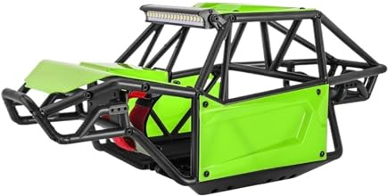 for INJORA Nylon Rock Buggy Body Shell Chassis Kit for 1/10 RC Crawler Auto for Axial SCX10 II 90046 UTB10 for Capra(Unassembled Green)