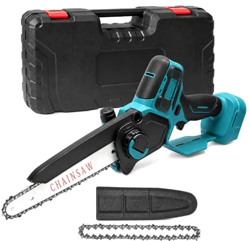 Waitley 8 Zoll Akku Handkettensäge Kettensägen Kabellose Mini Kettensäge Tragbare Elektrokettensäge für Holzschnitt Garten und Baumpflege