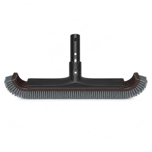 Cepillo de Piscina AQUAPOOL Pro Largo 47 cm con Laterales curvos. Sistema de Enganche Clip